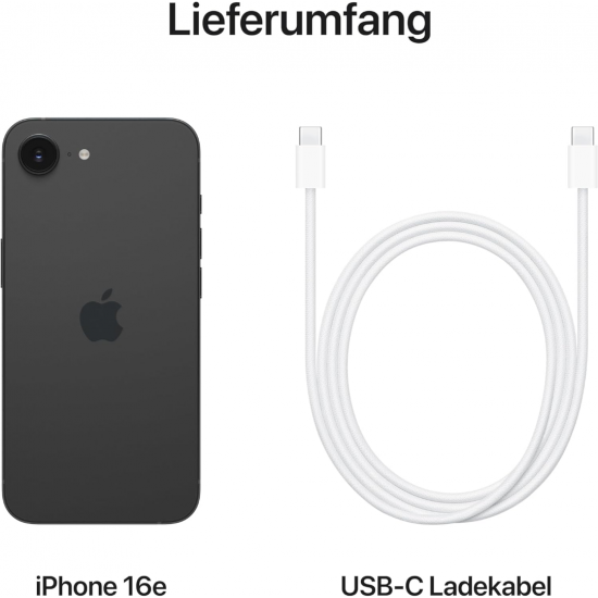 Apple iPhone 16e (256GB) - Schwarz Apple iPhone 16e (256GB) - Schwarz