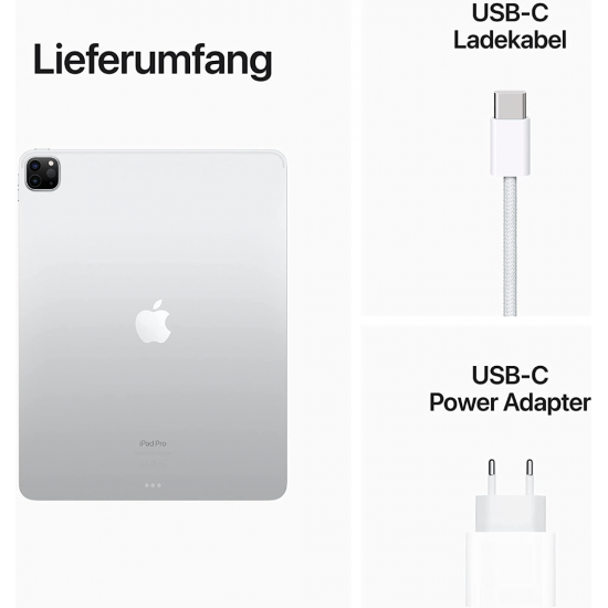 Apple iPad Pro 12,9 Zoll 6. Generation (2022, M2, Wi-Fi, 128 GB) - Silber Apple iPad Pro 12,9 Zoll 6. Generation (2022, M2, Wi-Fi, 128 GB) - Silber