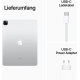 Apple iPad Pro 12,9 Zoll 6. Generation (2022, M2, Wi-Fi, 128 GB) - Silber Apple iPad Pro 12,9 Zoll 6. Generation (2022, M2, Wi-Fi, 128 GB) - Silber