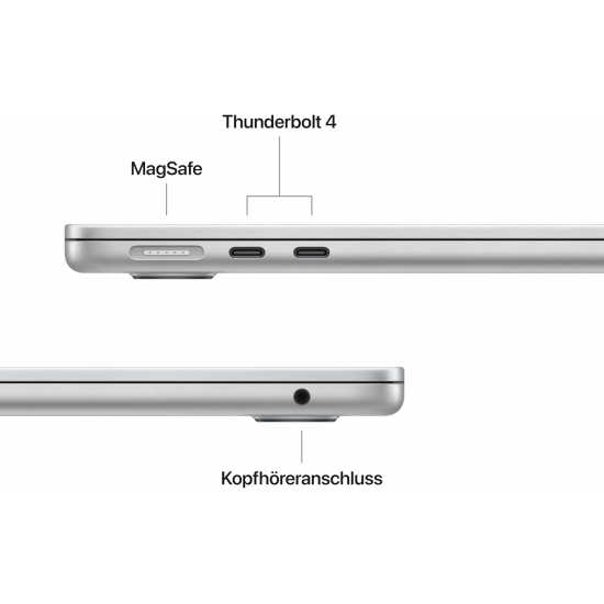 Apple MacBook Air 2024 (13,6 Zoll, M3, 16 GB + 256 GB SSD) – Silber Apple MacBook Air 2024 (13,6 Zoll, M3, 16 GB + 256 GB SSD) – Silber