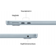 Apple MacBook Air 2024 (13,6 Zoll, M3, 16 GB + 256 GB SSD) – Himmelblau Apple MacBook Air 2024 (13,6 Zoll, M3, 16 GB + 256 GB SSD) – Himmelblau