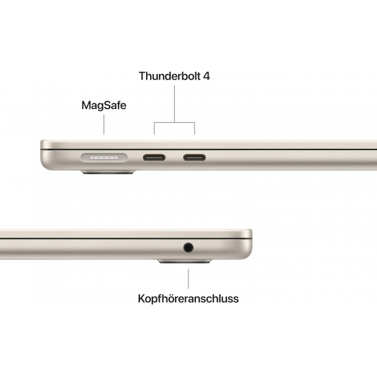 Apple MacBook Air 2024 (13,6 Zoll, M3, 16 GB + 512 GB SSD) – Starlight