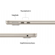 Apple MacBook Air 2024 (13,6 Zoll, M3, 16 GB + 512 GB SSD) – Starlight