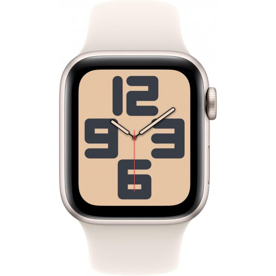 Apple Watch SE 2. Generation (GPS, 40 mm) Smartwatch mit Aluminiumgehäuse in Polarstern und Sportarmband in Polarstern (S/M). Apple Watch SE 2. Generation (GPS, 40 mm) Smartwatch mit Aluminiumgehäuse in Polarstern und Sportarmband in Polarstern (S/M).