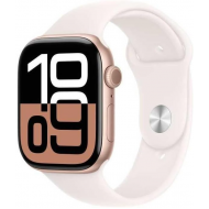 Apple Watch Series 10 (GPS, 42mm) - Rose Gold Aluminium Gehäuse mit S/M Light Blush Band