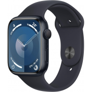 Apple Watch Series 9 (GPS, 41 mm) – Midnight-Aluminiumgehäuse mit M/L Midnight-Sportarmband