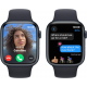 Apple Watch Series 9 (GPS, 45 mm) – Midnight-Aluminiumgehäuse mit M/L Midnight-Sportarmband