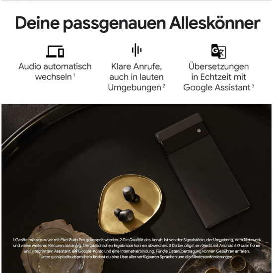 Google Pixel Buds Pro - Kabellose Kopfhörer - Bluetooth-Kopfhörer - Charcoal Google Pixel Buds Pro - Kabellose Kopfhörer - Bluetooth-Kopfhörer - Charcoal