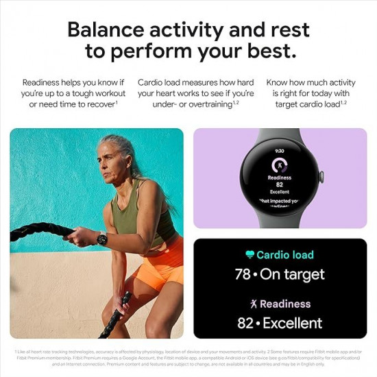 Google Pixel Watch 3 Wi-Fi (41mm) - Matte Black Aluminium Case with Obsidian Active Band Google Pixel Watch 3 Wi-Fi (41mm) - Matte Black Aluminium Case with Obsidian Active Band