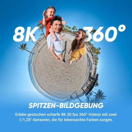 Insta360 X5 – Wasserdichte 360°-Actionkamera