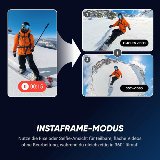 Insta360 X5 – Wasserdichte 360°-Actionkamera