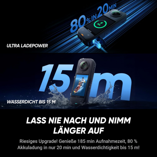 Insta360 X5 – Wasserdichte 360°-Actionkamera