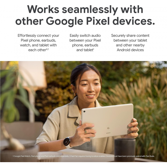 Google Pixel Tablet 11" Display + Dock (WiFi, 8+256GB) - Porcelain