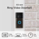 All-new Ring Video Doorbell (2020) - 1080p HD Video - Black