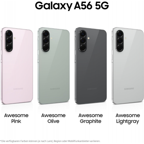 Samsung Galaxy A56 5G Smartphone (Dual-SIMs, 8+256GB) - Awesome Pink