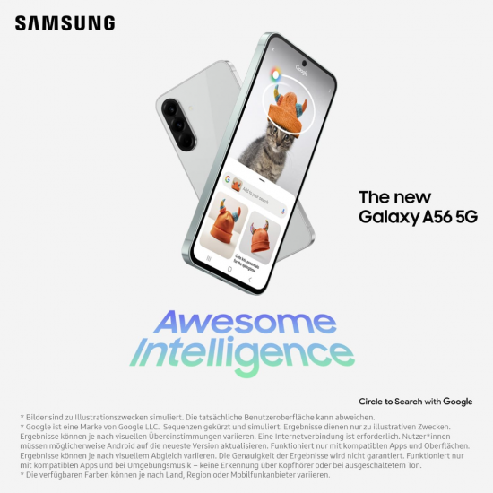Samsung Galaxy A56 5G Smartphone (Dual-SIMs, 8+256GB) - Awesome Pink