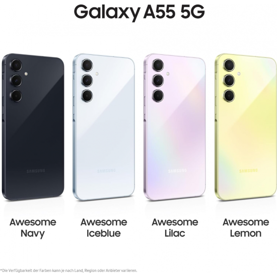 Samsung Galaxy A55 5G Smartphone (Dual-SIMs, 8+128 GB) - Awesome Lilac Samsung Galaxy A55 5G Smartphone (Dual-SIMs, 8+128 GB) - Awesome Lilac
