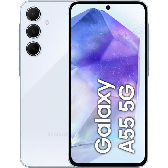 Samsung Galaxy A55 5G Smartphone (Dual-SIMs, 8+256GB) - Awesome Iceblue Samsung Galaxy A55 5G Smartphone (Dual-SIMs, 8+256GB) - Awesome Iceblue