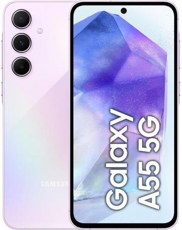Samsung Galaxy A55 5G Smartphone (Dual-SIMs, 8+128 GB) - Awesome Lilac
