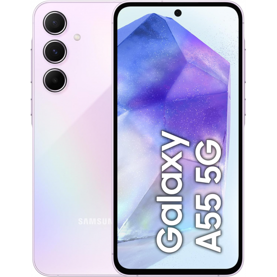 Samsung Galaxy A55 5G Smartphone (Dual-SIMs, 8+128 GB) - Awesome Lilac Samsung Galaxy A55 5G Smartphone (Dual-SIMs, 8+128 GB) - Awesome Lilac