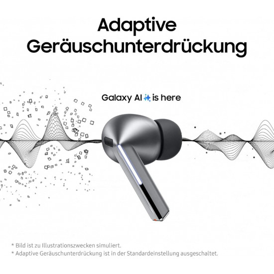 Samsung Galaxy Buds 3 Pro SM-R630 wireless In-Ear-Kopfhörer - Silber Samsung Galaxy Buds 3 Pro SM-R630 wireless In-Ear-Kopfhörer - Silber