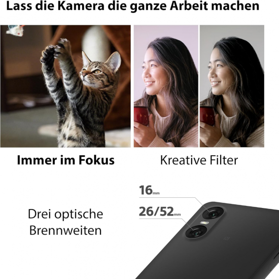 Sony Xperia 10 VI 5G Smartphone (Dual-SIM, 8 + 128GB) - Schwarz Sony Xperia 10 VI 5G Smartphone (Dual-SIM, 8 + 128GB) - Schwarz