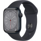 Apple Watch Series 8 41 mm (GPS) – Mitternacht Aluminiumgehäuse mit S/M Mitternacht Sportarmband