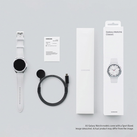 Samsung Galaxy Watch 6 Classic Smartwatch (Bluetooth, 47 mm) - Silber