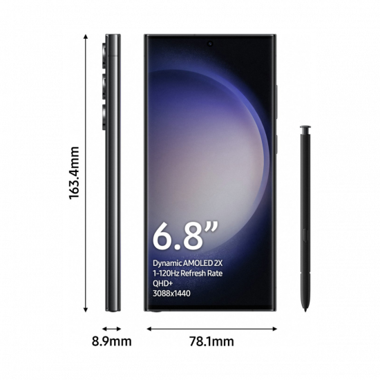 Samsung Galaxy S23 Ultra 5G Smartphone (Dual-SIMs, 12+512 GB) - Phantomschwarz